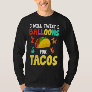 Camiseta Balões de modelagem de animais modelando balões