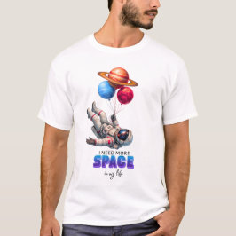 Camiseta Balões de Planeta de Astronauta Engraçado - Precis