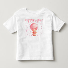 Camiseta Balões de Urso de Pelúcia Rosa