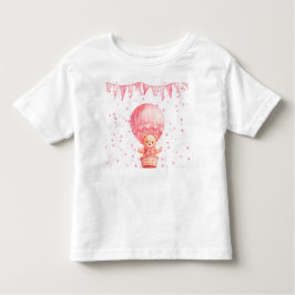 Camiseta Balões de Urso Rosa