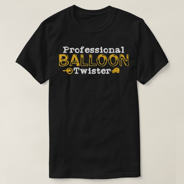 Camiseta Balões do Balão Profissional de Twister Bender  (Frente do Design)