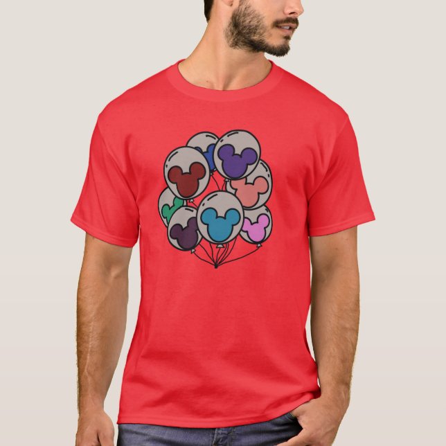 Camiseta balões menina parque Mickey (Frente)