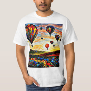 Camiseta Balões sobre a paisagem 2