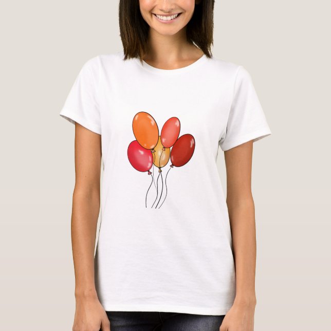 Camiseta Balões vibrações felizes (Frente)
