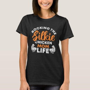 Camiseta Baloiçando A Vida De Mãe De Galinha Silkie Sedosa