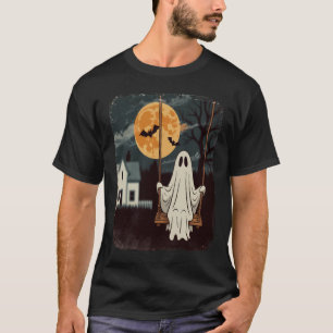 Camiseta Baloiço de Fantasma Assombrado de Halloween