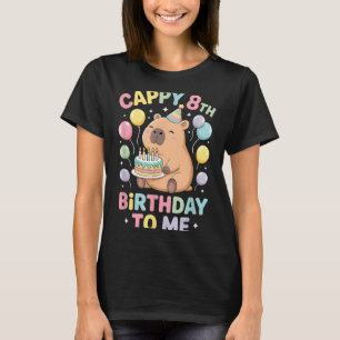 Camiseta Baloões de 8º Aniversário do Capivara Cappy