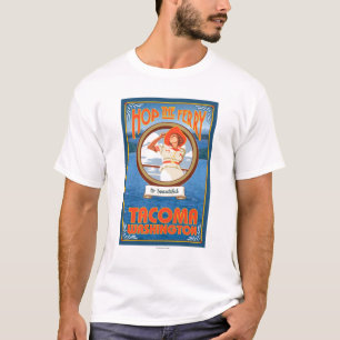 Camiseta Balsa da equitação da mulher - Tacoma, Washingto