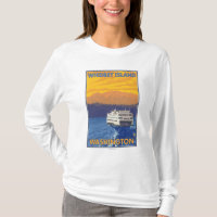 Balsa e montanhas - ilha de Whidbey, Washington