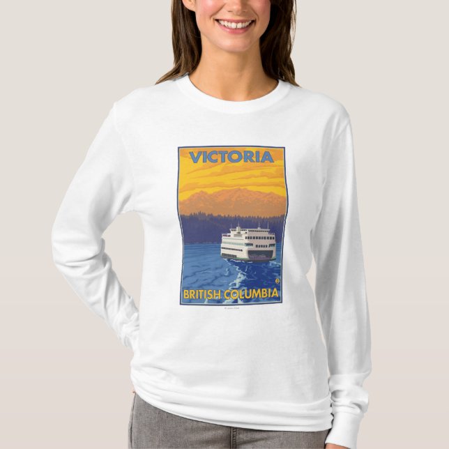 Camiseta Balsa e montanhas - Victoria, BC Canadá (Frente)