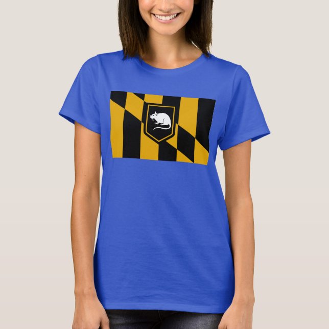 Camiseta Baltimore, bandeira do rato da DM (Frente)