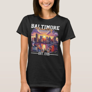 Camiseta Baltimore Charm City Cityscape