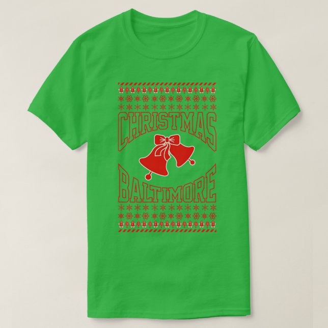 Camiseta Baltimore Christmas (Frente do Design)
