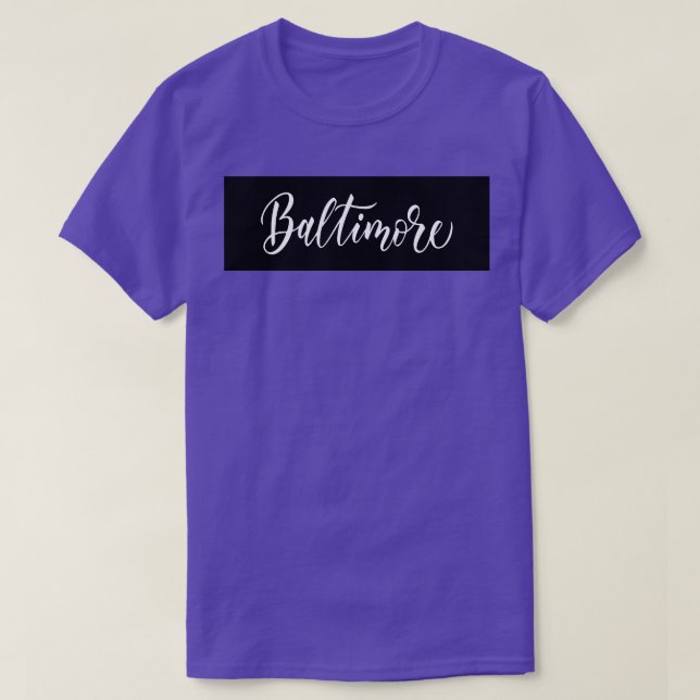 Camiseta Baltimore City em Maryland 1 (Frente do Design)