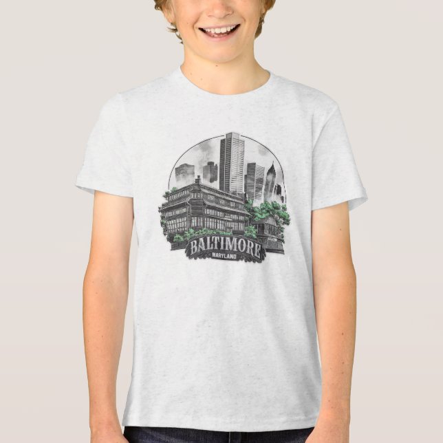 Camiseta Baltimore City Maryland EUA (Frente)