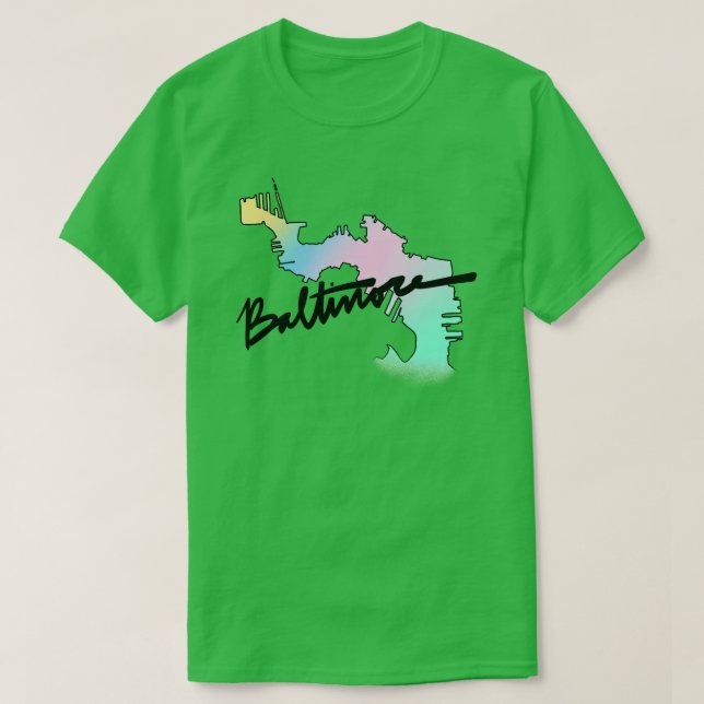 Camiseta Baltimore Harbor Summer Fade (Frente do Design)