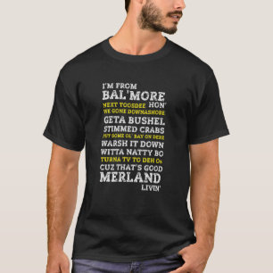 Camiseta Baltimore Maryland Accent Vintage Tee