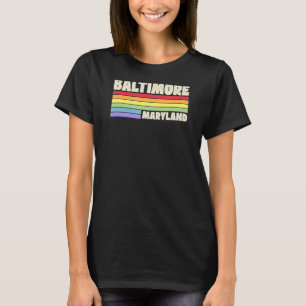 Camiseta Baltimore Maryland Pride Rainbow Flag Orgulho gay