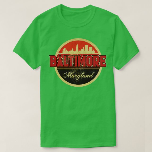 Camiseta Baltimore Maryland Vintage (Frente do Design)