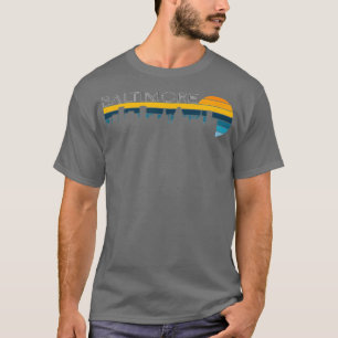 Camiseta Baltimore Skyline Vintage Retro Sunset Baltimore
