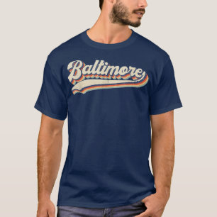 Camiseta Baltimore Sports Name Vintage Retro Gift Men Mulhe