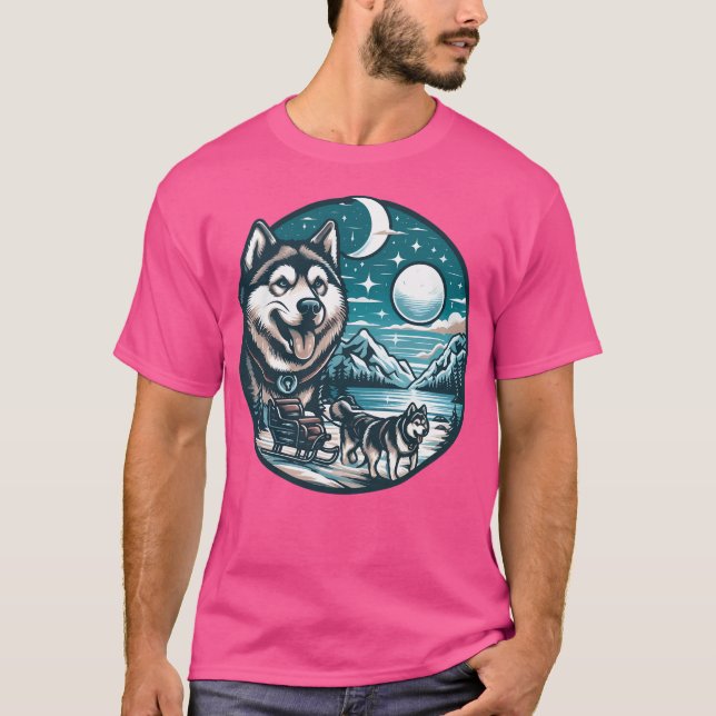 Camiseta Balto De Cachorro No Alasca Com Mudanças De Lua (Frente)