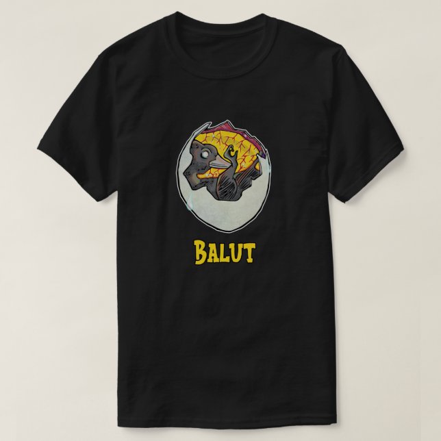 Camiseta Balut Pinoy. Balut, Puti. (Frente do Design)