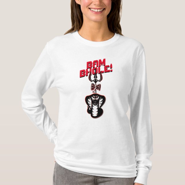 CAMISETA "BAM BHOLE" LORD SHIVA E TRISHUL (Frente)