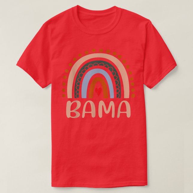 Camiseta Bama Rainbow Avó Bonita Dia de as mães Engraçado B (Frente do Design)