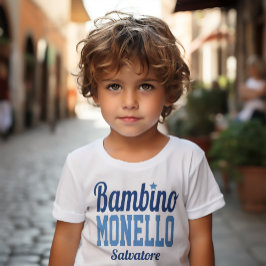 Camiseta Bambino Monello Engraçado italiano Menino