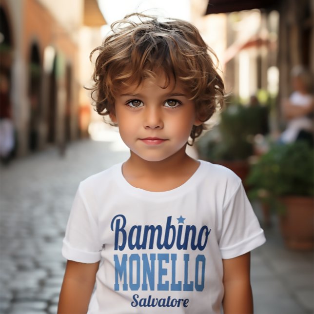 Camiseta Bambino Monello Engraçado italiano Menino (Bambino Monello (Italian for Bratty Little Boy)
Tee)