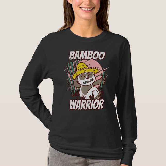 Camiseta Bamboo Warrior Wild Panda Bamboo Premium (Frente)