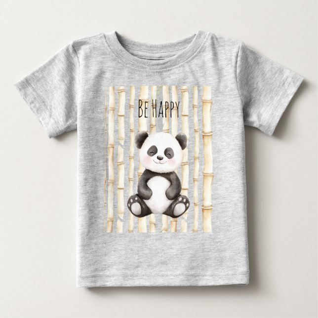 Camiseta Bambu do Panda Feliz (Frente)