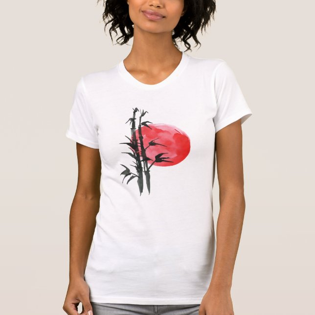Camiseta Bambu em frente ao sol vermelho (Frente)