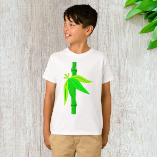Camiseta Bambu Verde com Folhas Tropicais