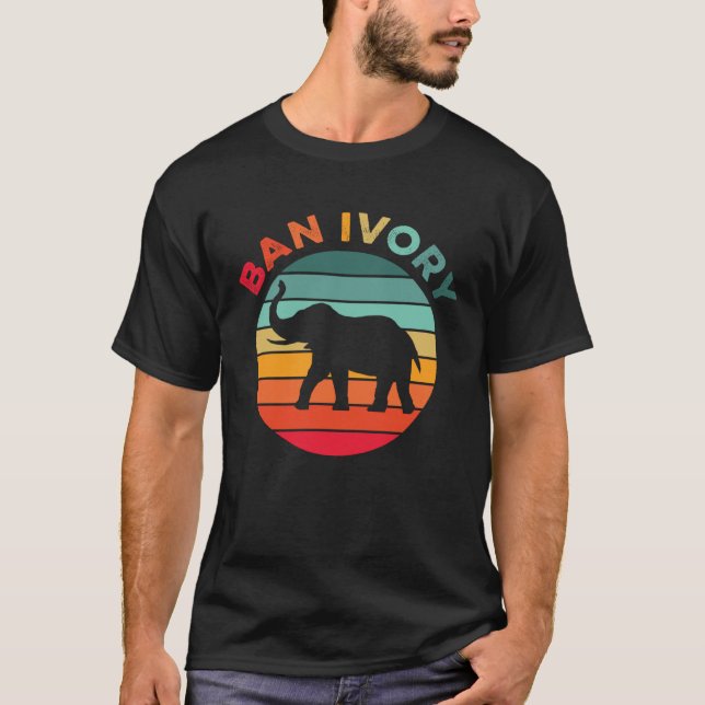 Camiseta Ban Ivory Save Elephant Tusks Animal Wildlife Cons (Frente)