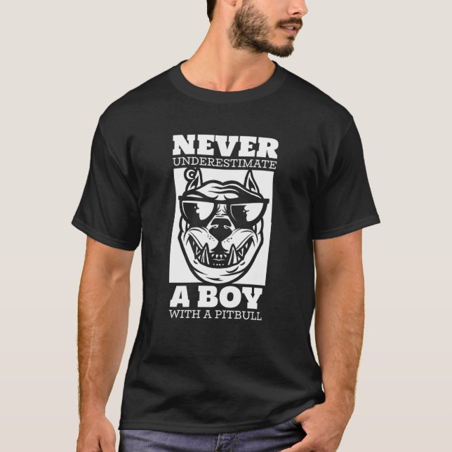 Camiseta Ban Pitbull Boy Dog Brey (Frente)