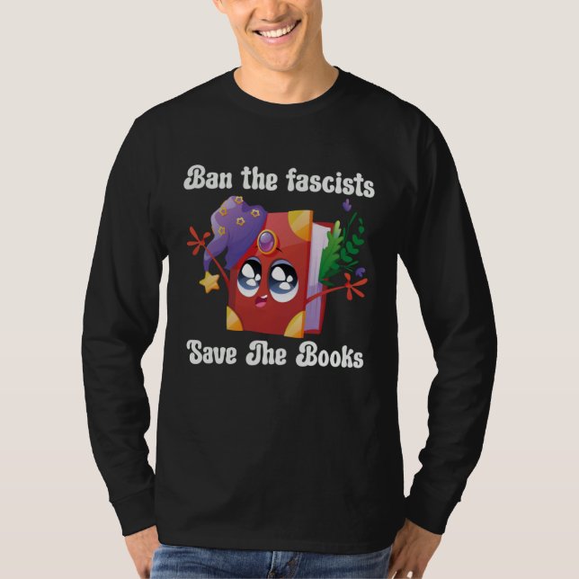 Camiseta Ban The Fascists Save The Books  Book (Frente)