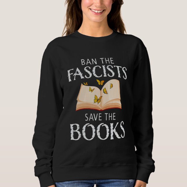 Camiseta Ban The Fascists Save The Books  Book  Worm Nerd 1 (Frente)