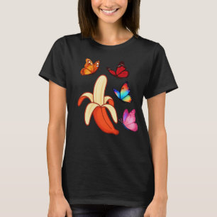 Camiseta Banana Artística com Borboletas