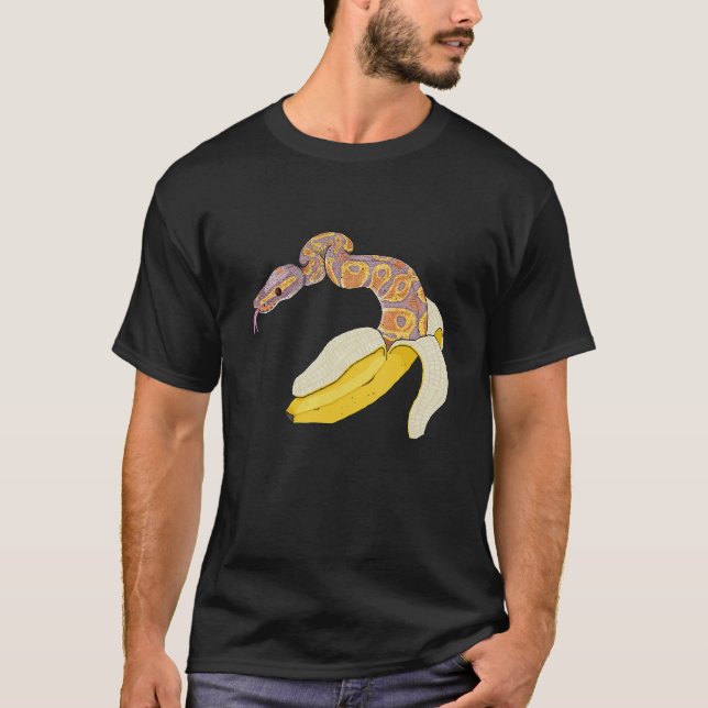 Camiseta Banana Ball Python Cobra Réptil Herpetólogo Oph (Frente)