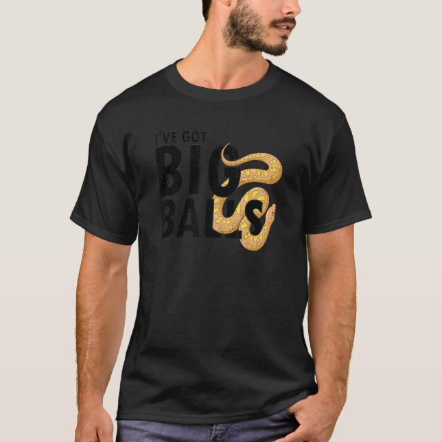 Camiseta Banana Ball Python e Designs de répteis de macarrã (Frente)