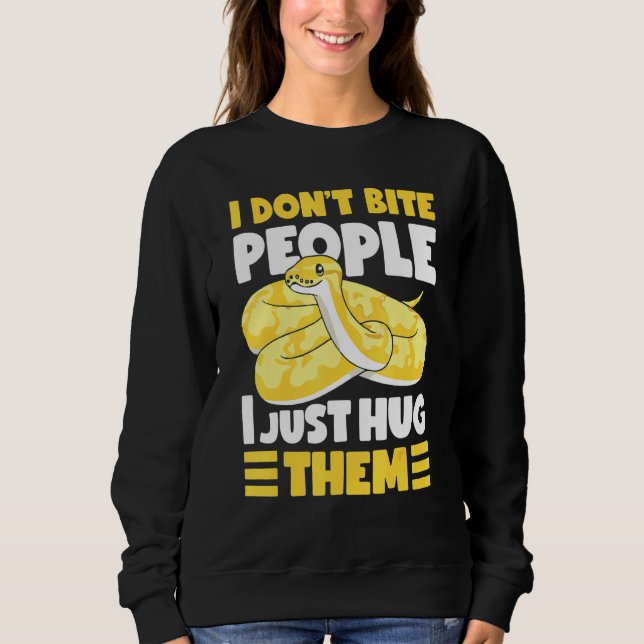 Camiseta Banana Ball Python I Don't Bite People I Just Hug  (Frente)