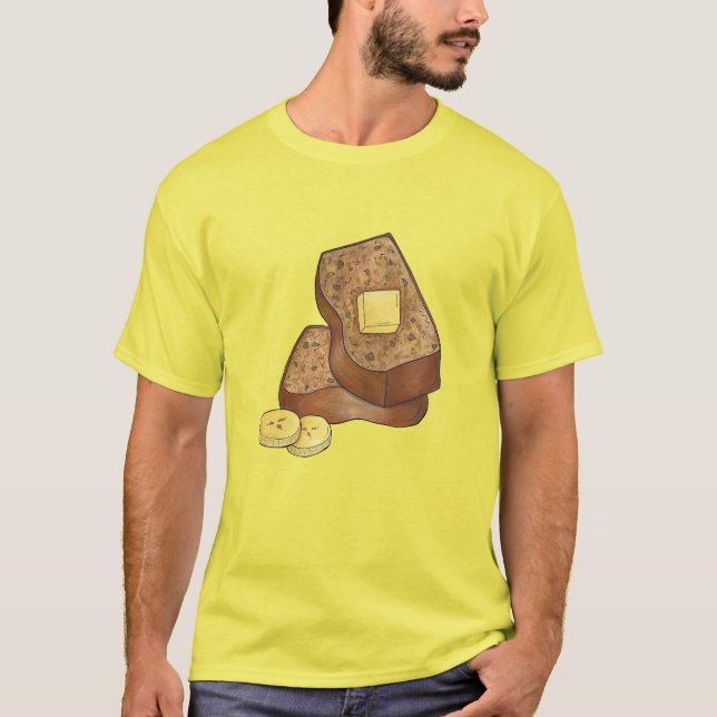 Camiseta Banana Bread Loaf Manteiga Baker Comida (Frente)