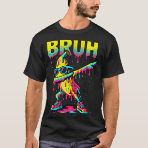 Camiseta Banana Dabbing Bruh Sorvete Gotejamento Banana Juv