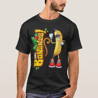Camiseta Banana dançante, cartografia engraçada de banana