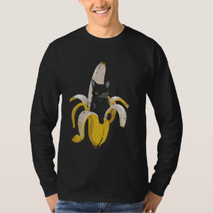 Camiseta Banana de Gato Preto - Gráfico Custa Engraçado Gat