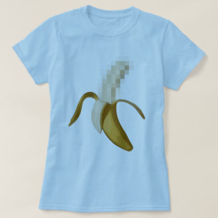 Camiseta Banana descascada censurada suja