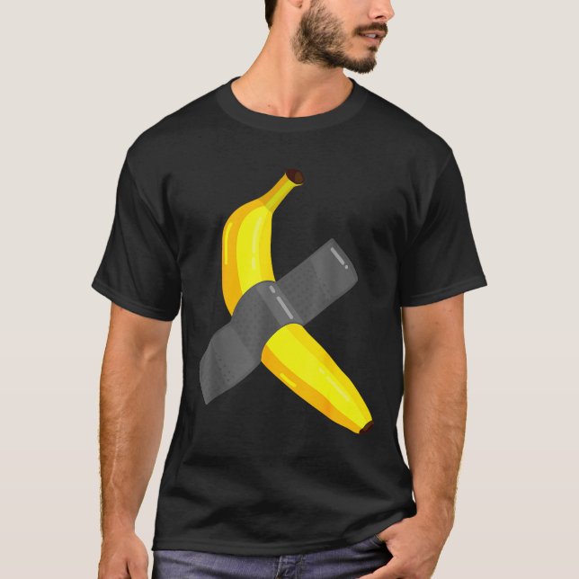 Camiseta Banana Duct Taped To Wall Art Christmas Pajama Nye (Frente)