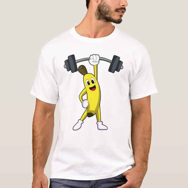 Camiseta Banana em Fortalecimento com Barbell (Frente)